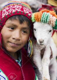 CUSCO, PERU - DECEMBER 31, 2017: Unidentified boy on the street of Cusco, Peru. Almost 29% of Cusco population have less than 14 years.